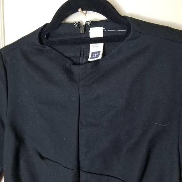 GAP black 3/4 sleeve cotton heavier weight sheath dress size 2 - Picture 2 of 7